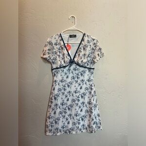 Cider Light Blue Floral Dress